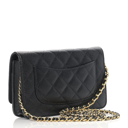 Chanel Caviar Quilted Wallet On Chain WOC Black 2 of 11