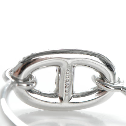 Hermes 18K White Gold Diamond Chaine D'Ancre Ring 49 5 5 of 6