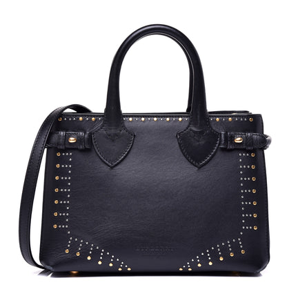 Burberry Smooth Calfskin Riveted Small Banner Tote Black 1 of 19