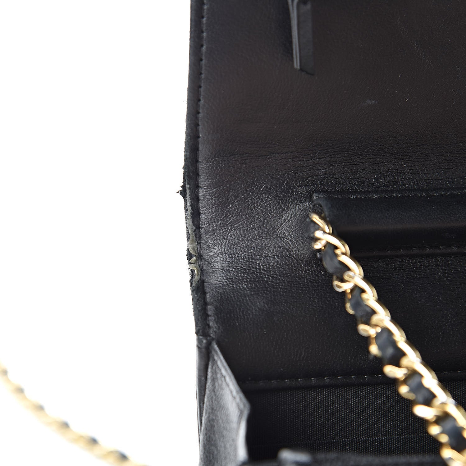 Chanel Lambskin Quilted Boy Wallet On Chain WOC Black 14 of 18