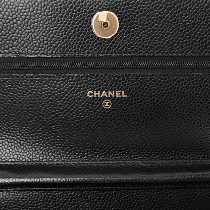 Chanel Caviar Quilted Wallet on Chain WOC Black 6 of 11