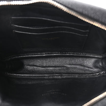 Saint Laurent Grain De Poudre Matelasse Monogram Mini Lou Camera Bag Black 5 of 10