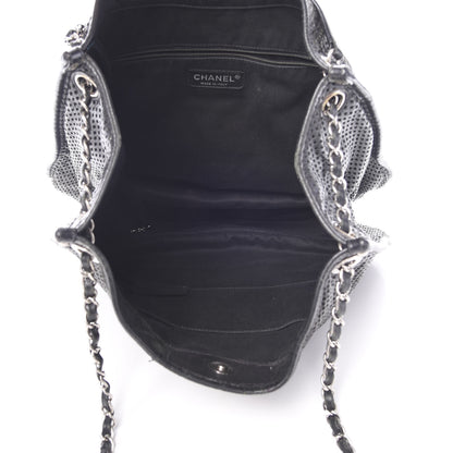 Chanel Calfskin Perforated Up In The Air Tote Black 4 of 14