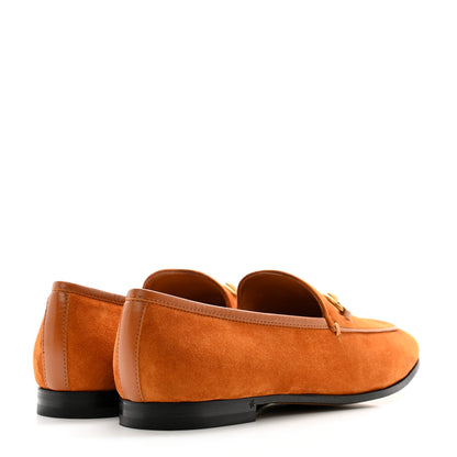 Gucci Suede Cachemire Malaga Kid Womens Jordaan Loafers 38.5 Blondie Cognac 4 of 11
