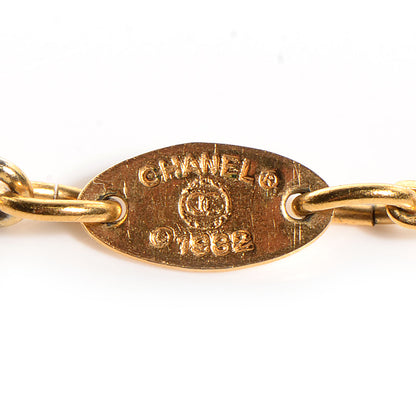 Chanel Crystal CC Necklace Gold 4 of 6