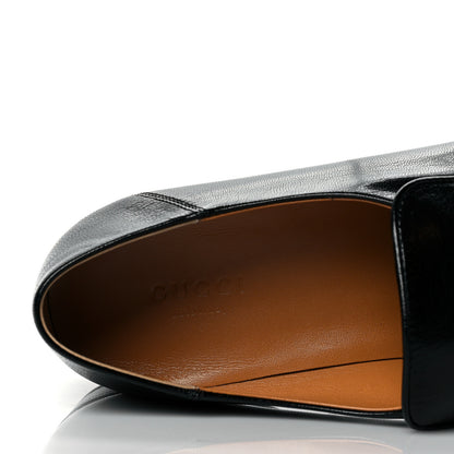 Gucci Goatskin Womens Horsebit Mid-Heel Loafers 38 Black 7 of 10