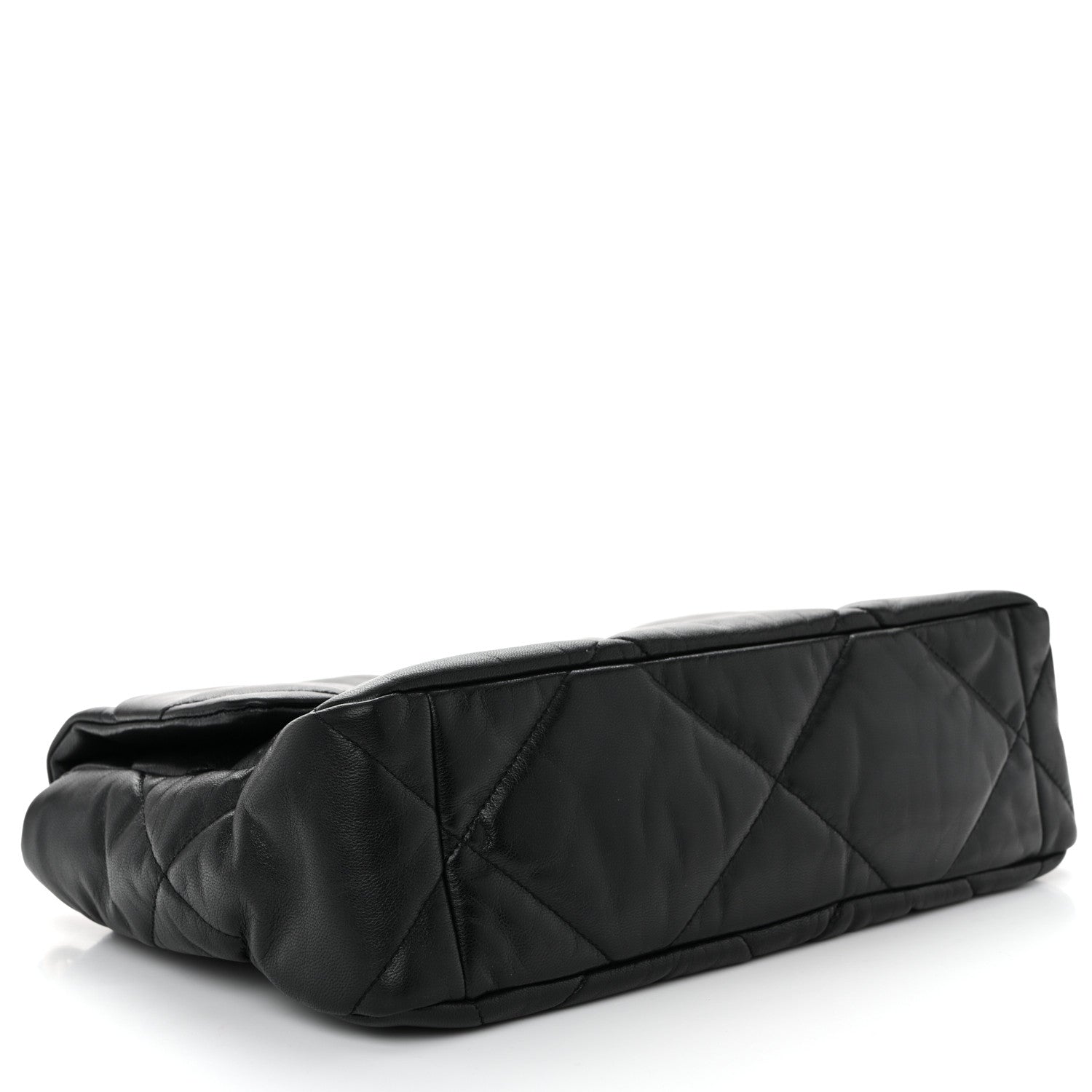 Chanel Shiny Goatskin Quilted Large Chanel 19 Flap Black 4 of 11