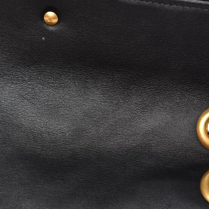 Gucci Velvet Matelasse Small GG Marmont Shoulder Bag Black 11 of 14