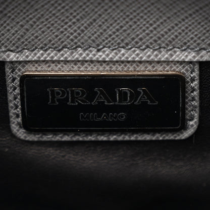 Prada Saffiano Travel Briefcase Mercurio 6 of 10