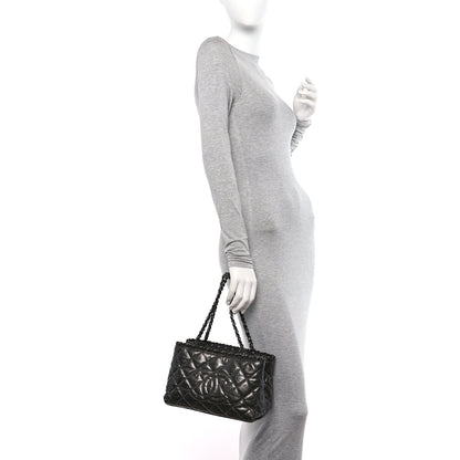 Chanel Metallic Aged Calfskin Quilted Small Chain Me Tote Silver 2 of 10
