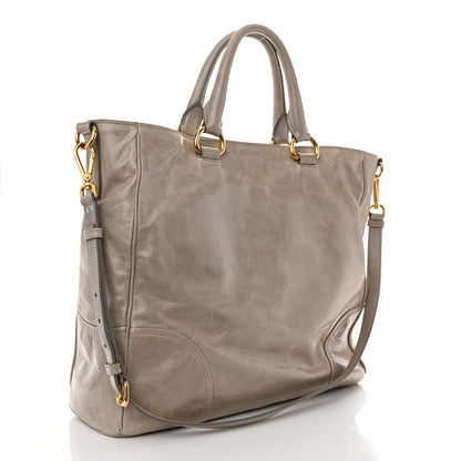 Prada Vitello Shine Shopping Satchel Nube 3 of 10
