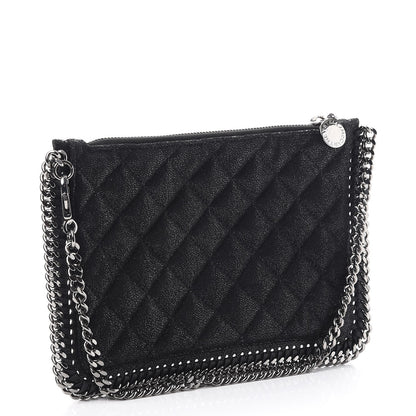 Stella McCartney Shaggy Deer Quilted Falabella Wristlet Black 3 of 7