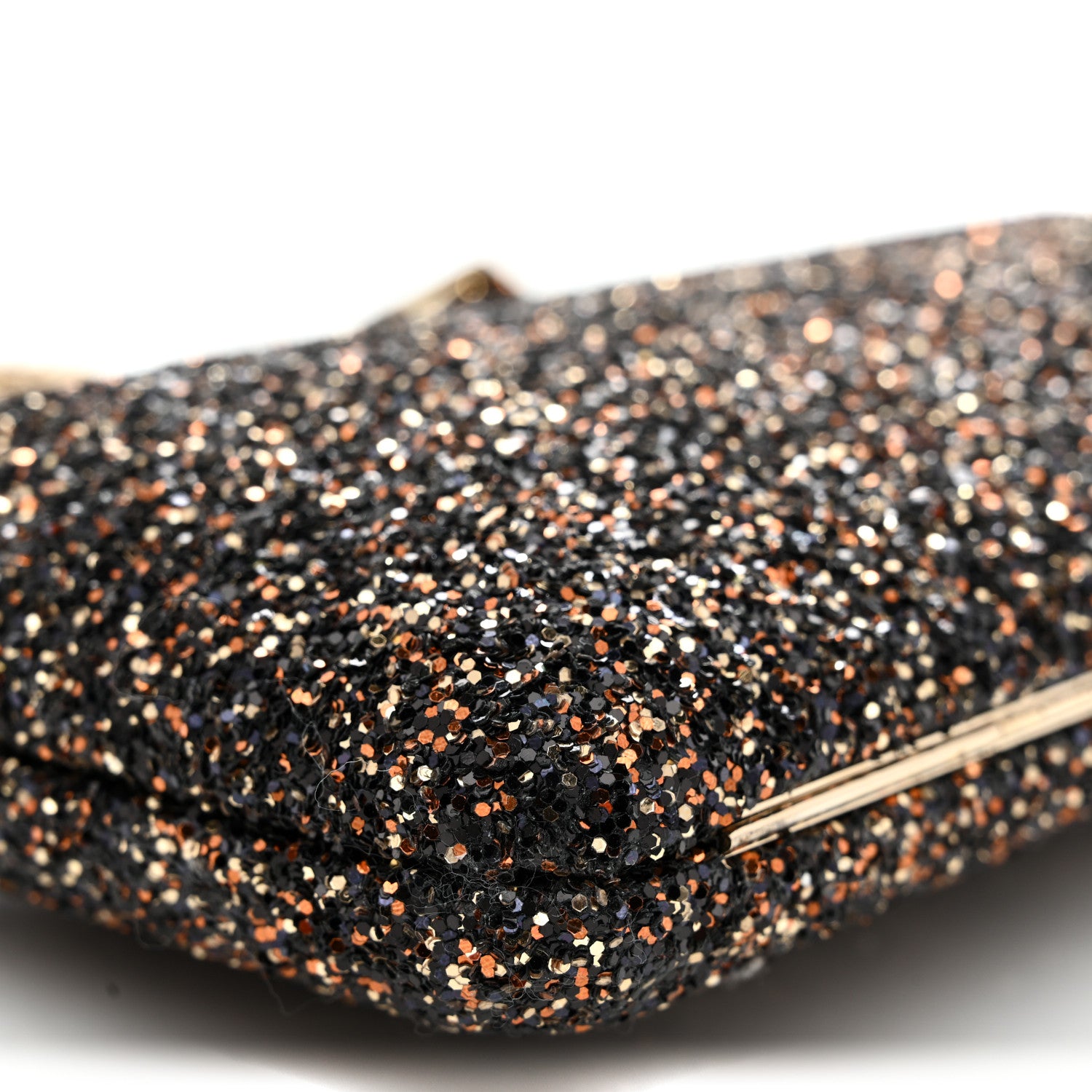 Jimmy Choo Coarse Glitter Ellipse Clutch Amethyst 9 of 10