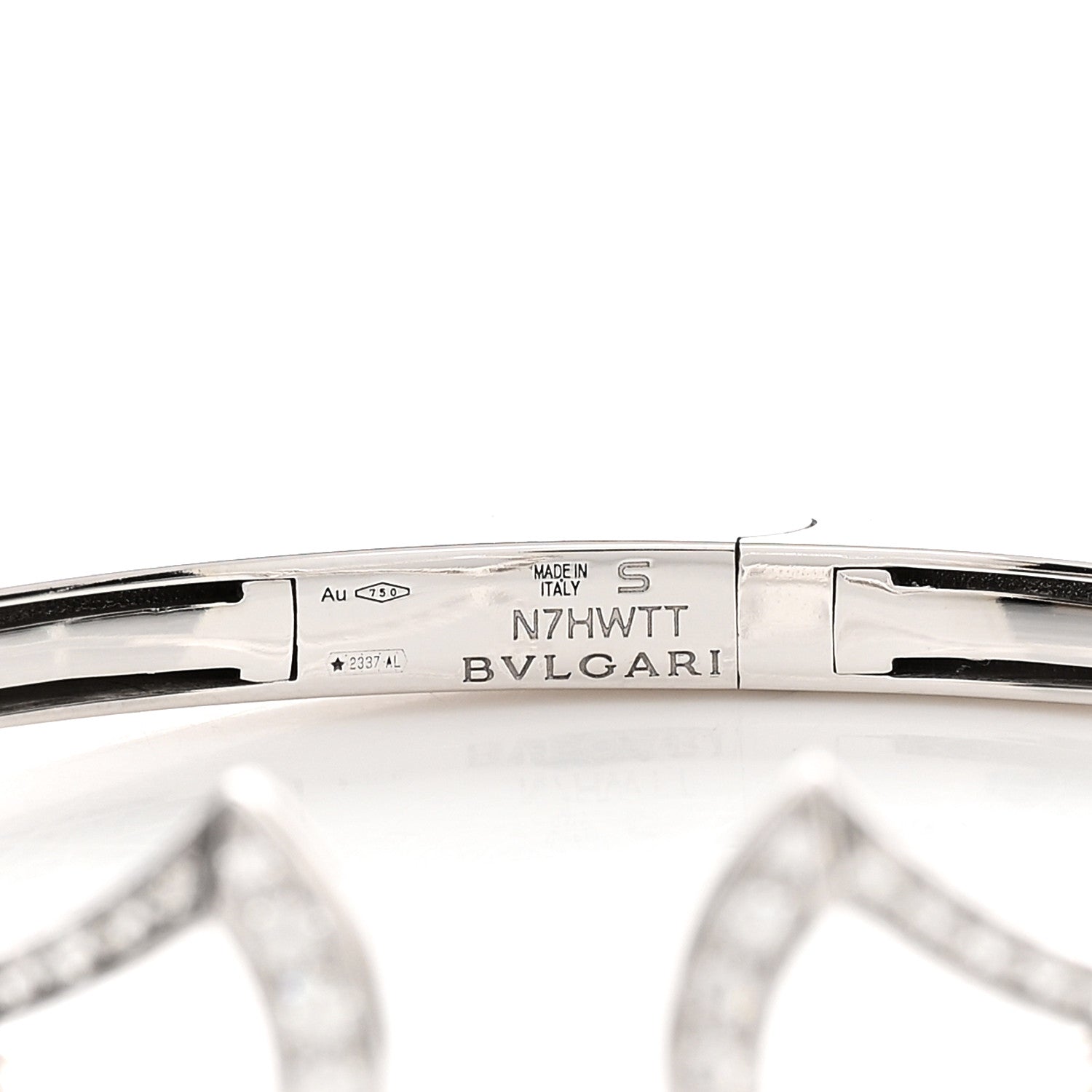 Bulgari 18K White Gold Diamond Openwork Divas Dream Bracelet S 3 of 4
