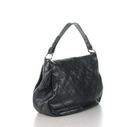 Chanel Glazed Calfskin XL On The Road Flap Black 3 of 8