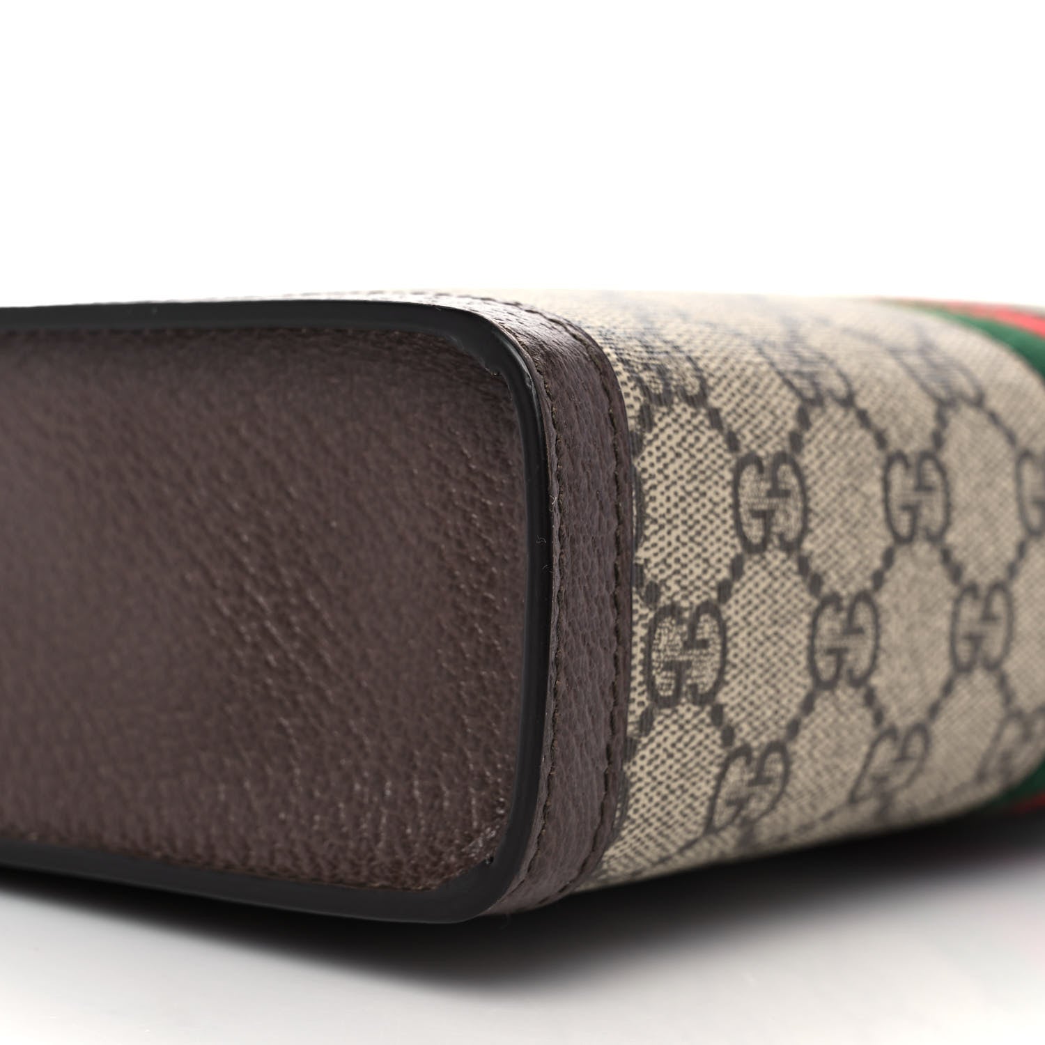 Gucci GG Supreme Monogram Web Ophidia Pouch Brown 8 of 10