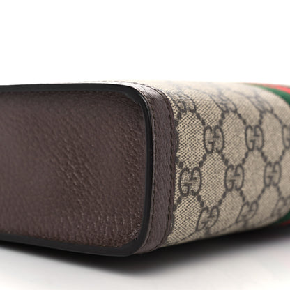 Gucci GG Supreme Monogram Web Ophidia Pouch Brown 8 of 10