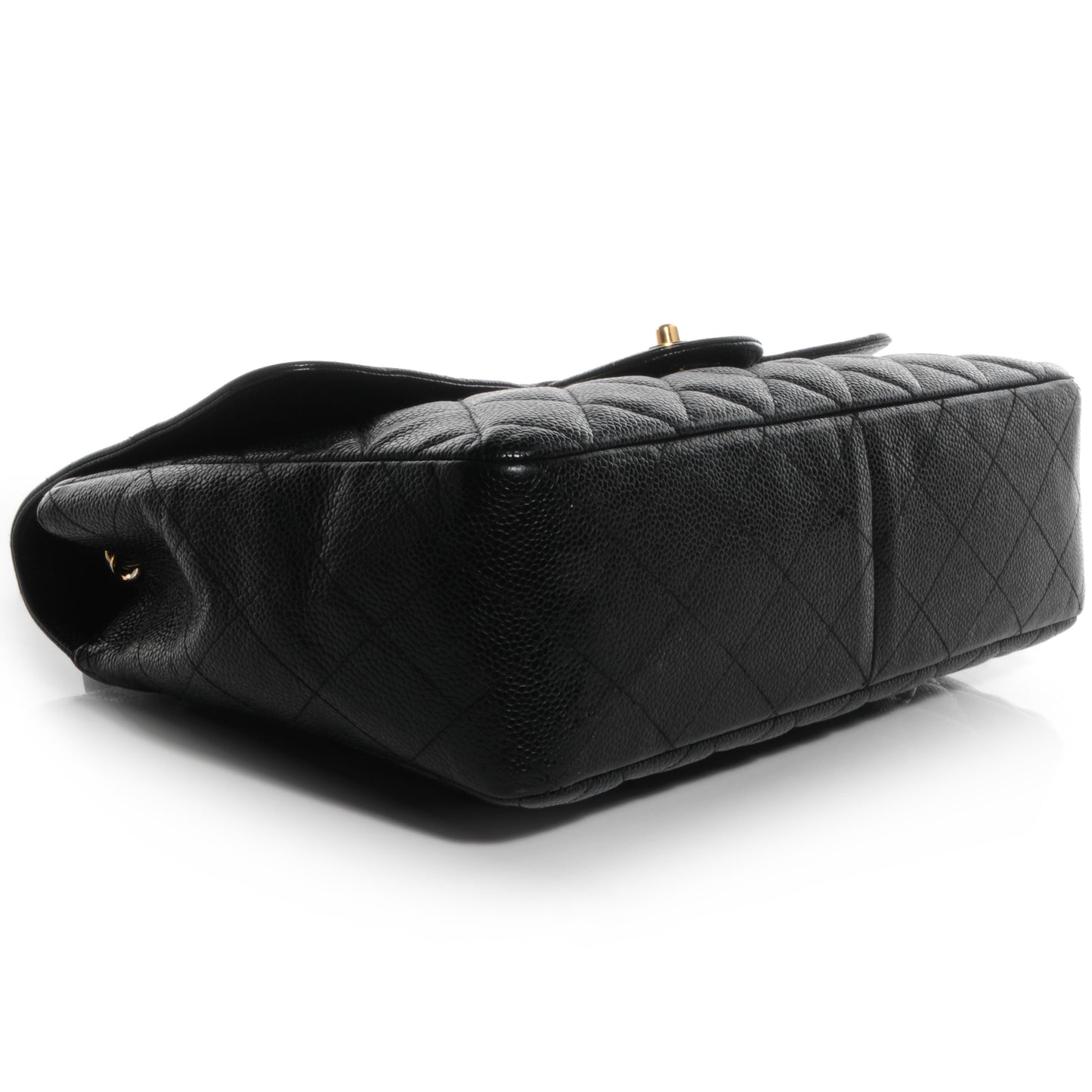 Caviar Jumbo Single Flap Black