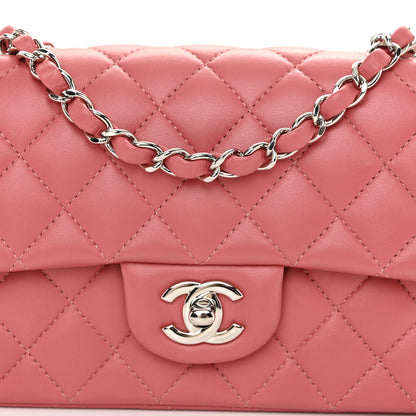Chanel Lambskin Quilted Mini Rectangular Flap Pink 8 of 10