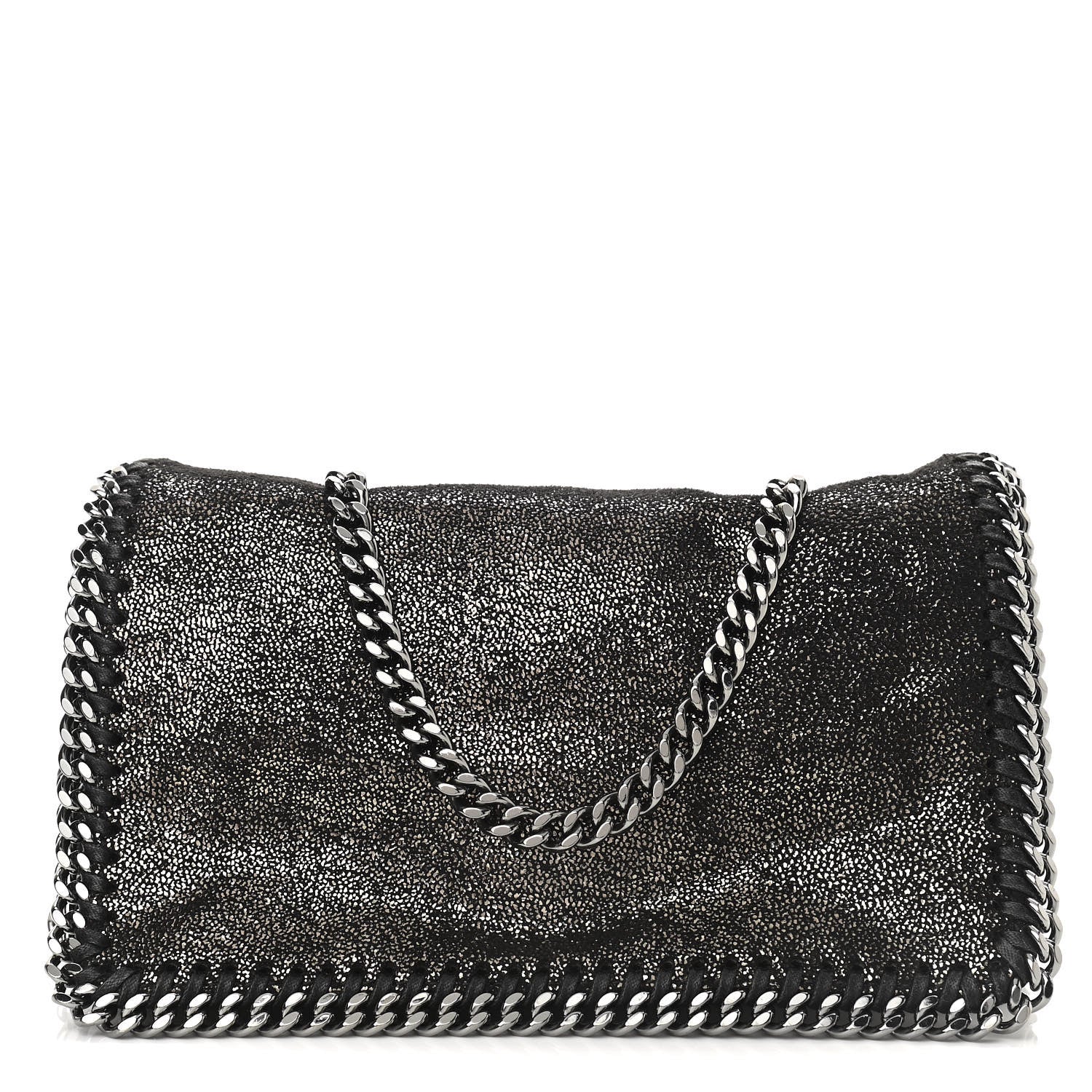 Stella McCartney Shaggy Deer Falabella Crossbody Clutch Black 1 of 9