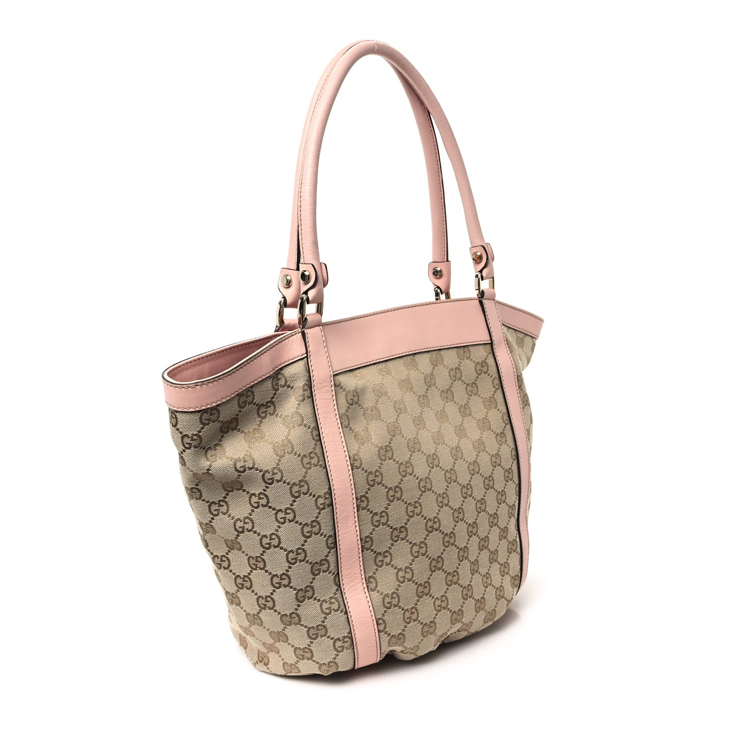 Monogram Medium D Gold Tote Bag Pink