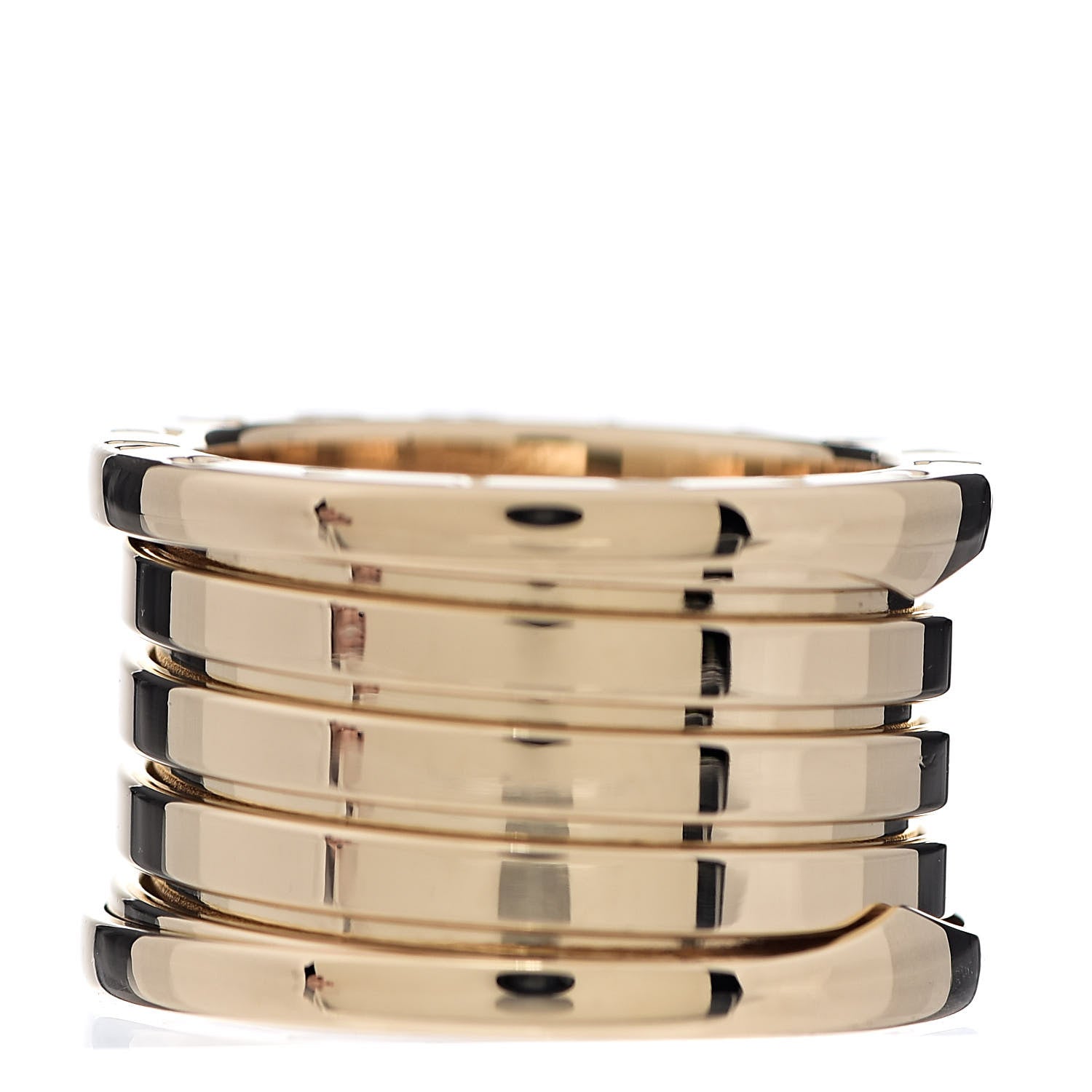 Bulgari 18K Yellow Gold B.Zero1 Five-Band Anniversary Ring 52 6 2 of 5