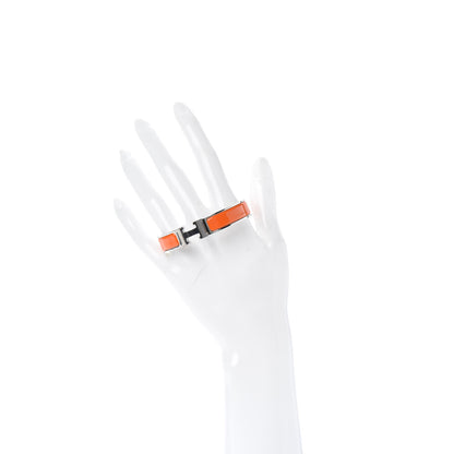Hermes Enamel Narrow Clic Clac H Bracelet PM Orange 2 of 4
