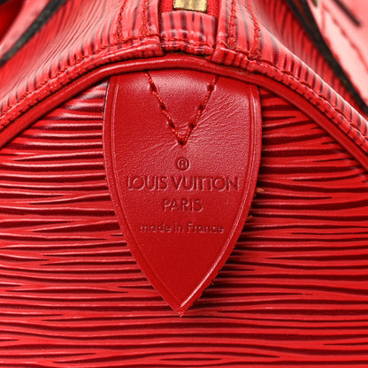 Louis Vuitton Epi Speedy 25 Castillan Red 7 of 11