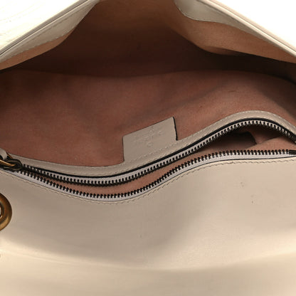 Gucci Calfskin Matelasse Small GG Marmont Shoulder Bag White 5 of 11