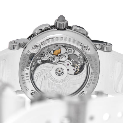 Breguet Stainless Steel Rubber Blue Mother of Pearl 35mm Marine Chronograph Automatic Watch 8827ST/59/586 4 of 4