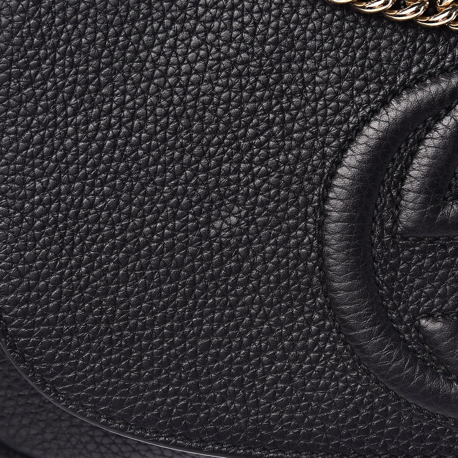 Gucci Pebbled Calfskin Medium Soho Flap Crossbody Black 9 of 11