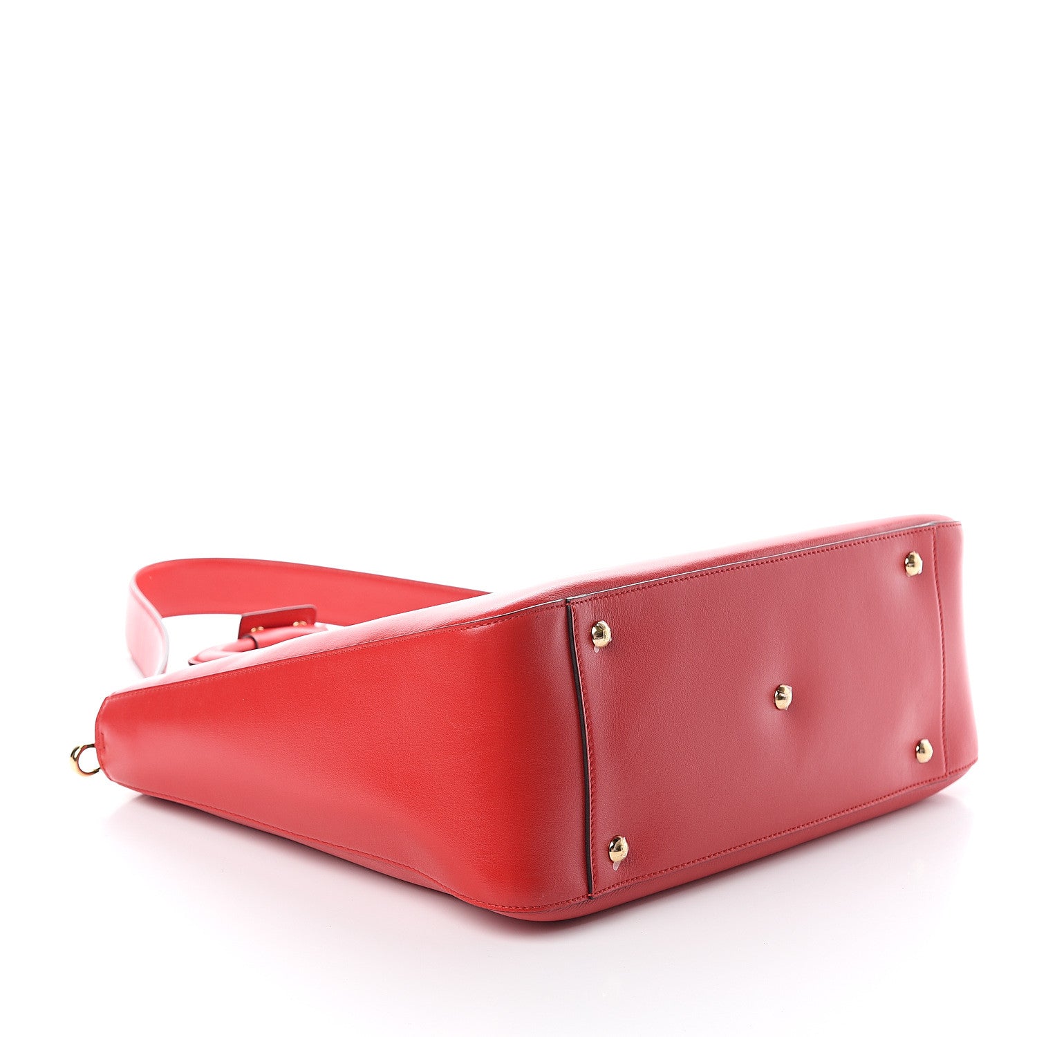 Fendi Vitello Glacier Medium FF Tote Rosso Cardinale 3 of 8