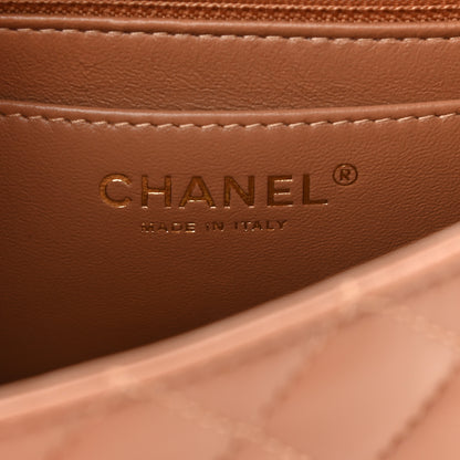 Chanel Lambskin Quilted Mini Rectangular Flap Brown 5 of 10
