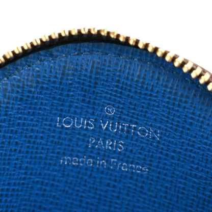 Louis Vuitton Monogram 2019 Christmas Animation Round Coin Purse Blue 6 of 10