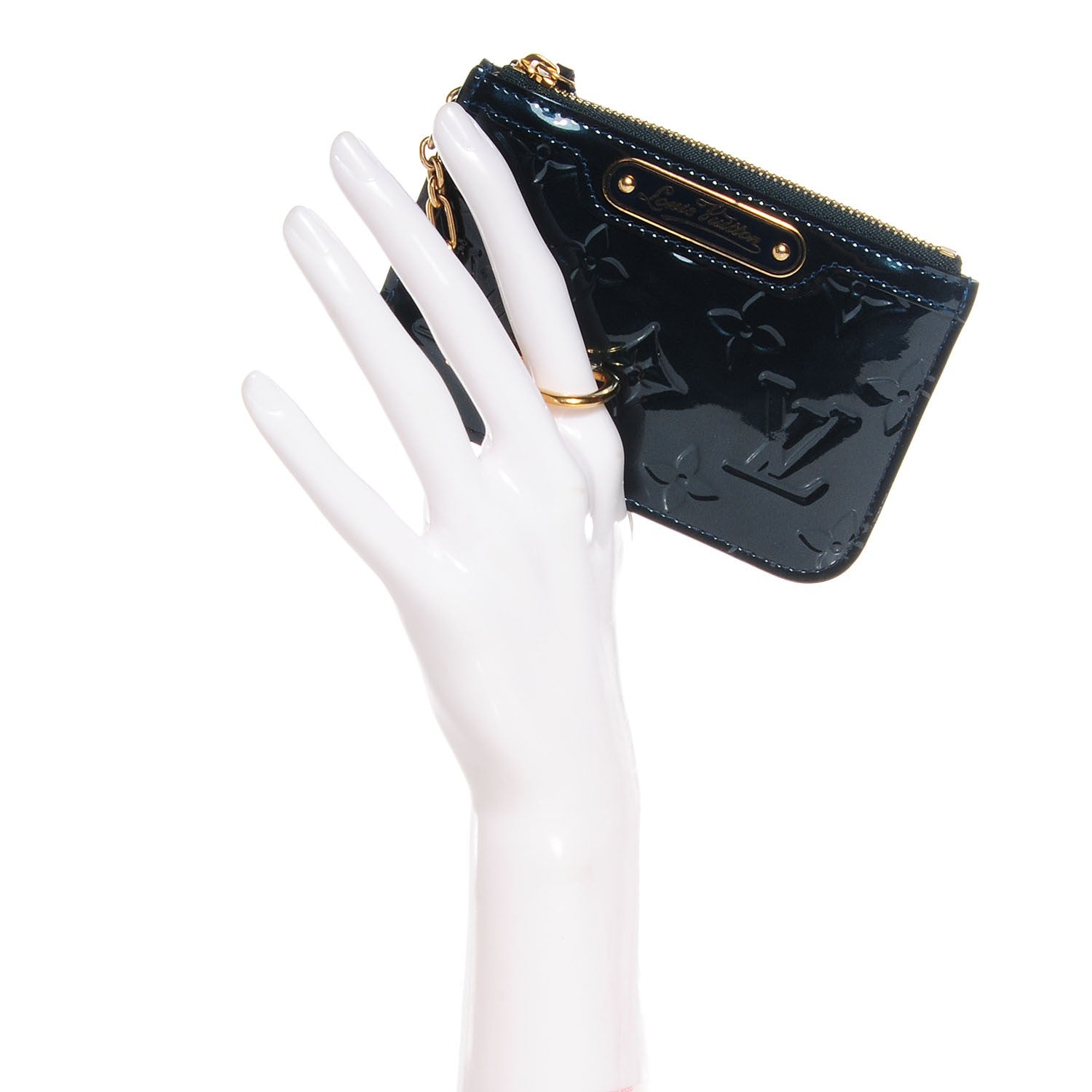 Louis Vuitton Vernis Key Pouch Blue Nuit 2 of 7