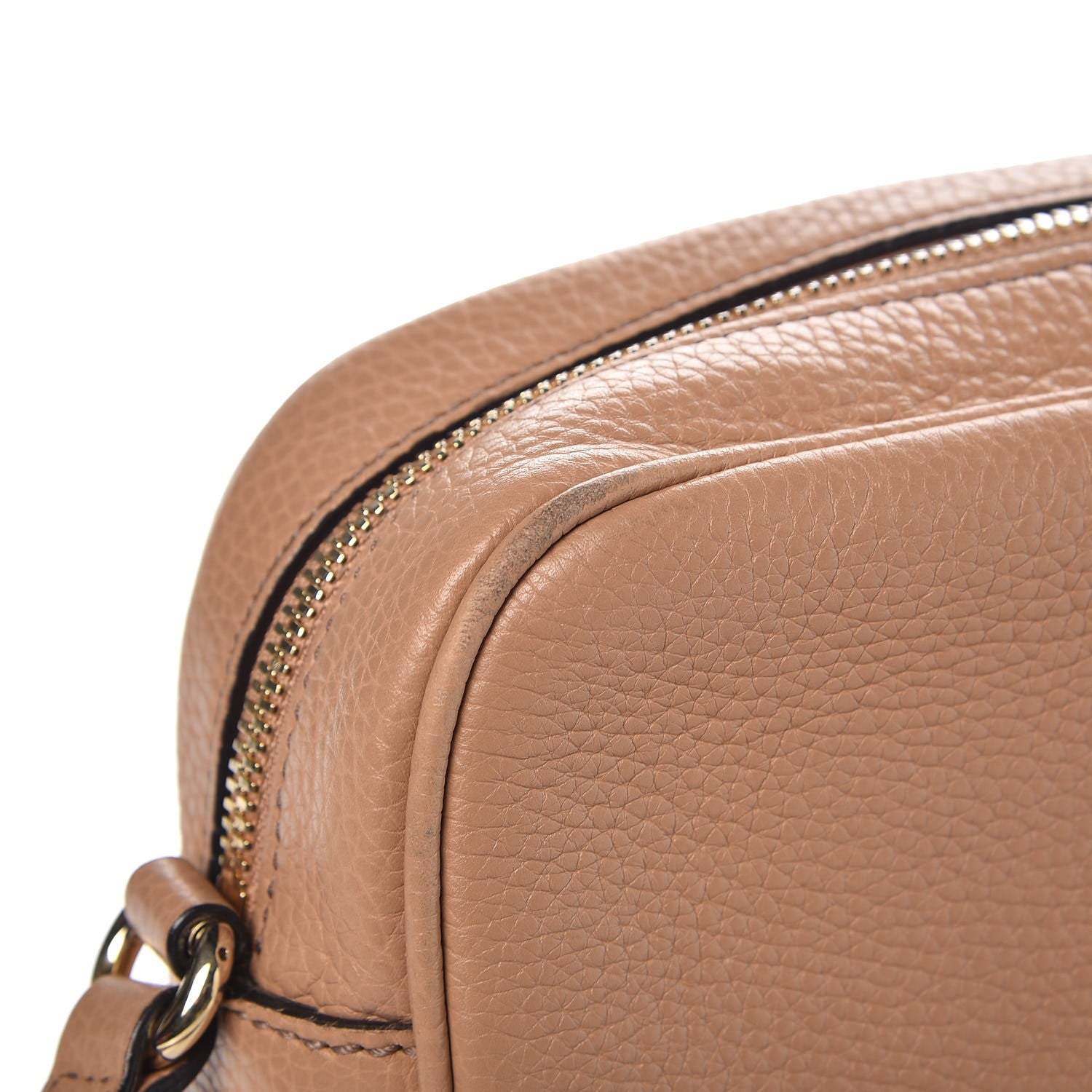 Gucci Pebbled Calfskin Small Soho Disco Bag Camelia 10 of 13