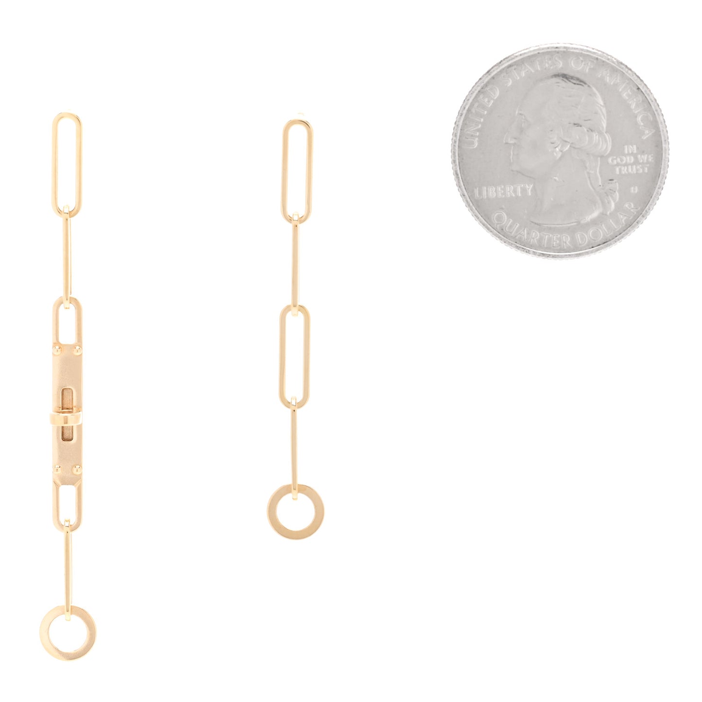 18K Yellow Gold TPM Kelly Chaine Earrings