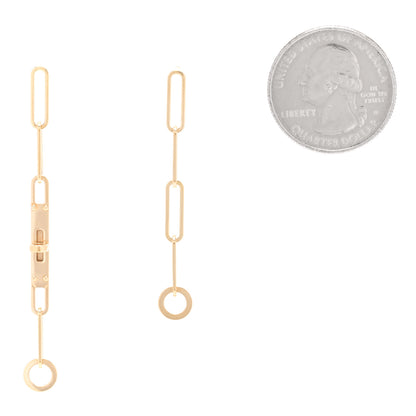 Hermes 18K Yellow Gold TPM Kelly Chaine Earrings 2 of 5