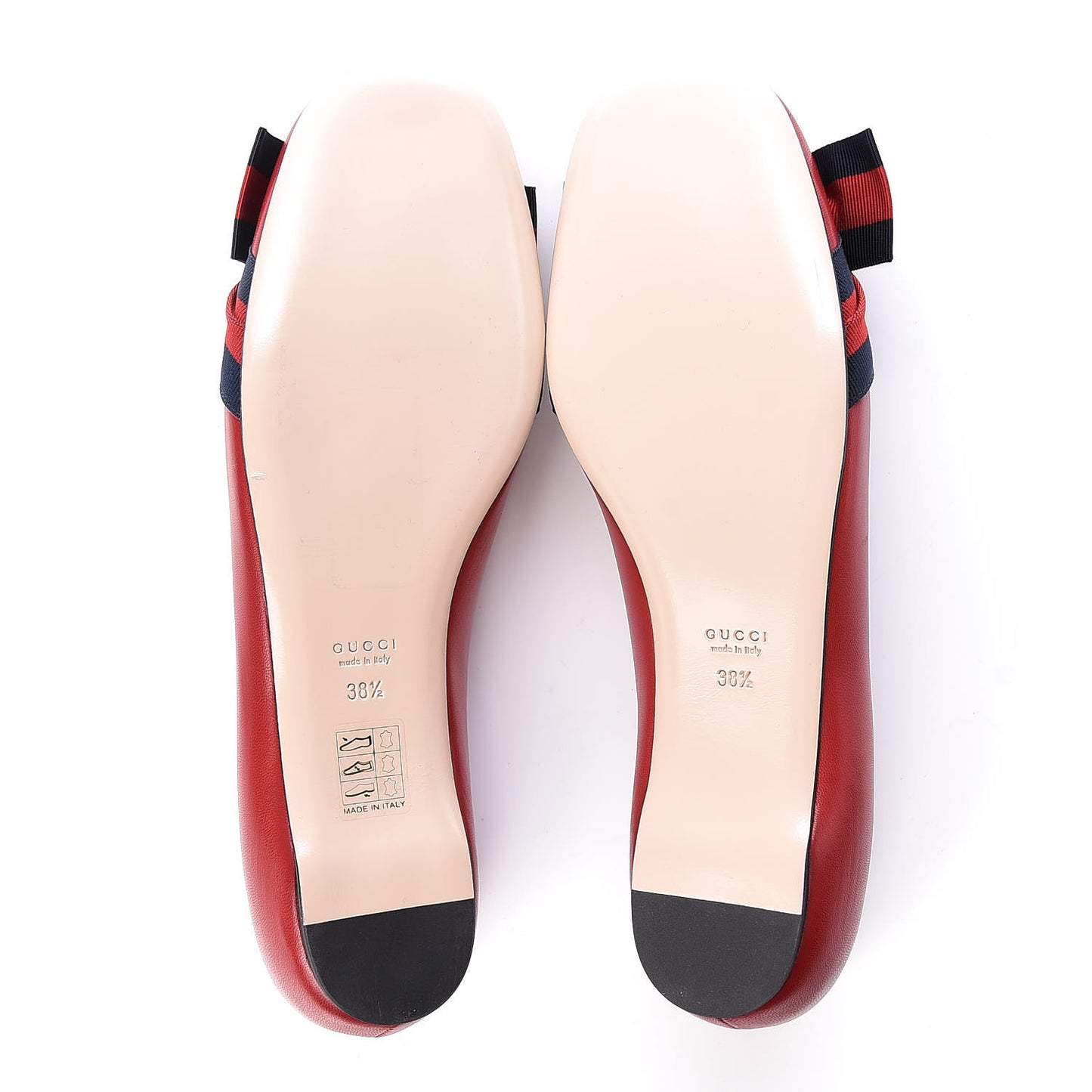 Malaga Kid Web Bow Ballerina Flats 38.5 Hibiscus Red
