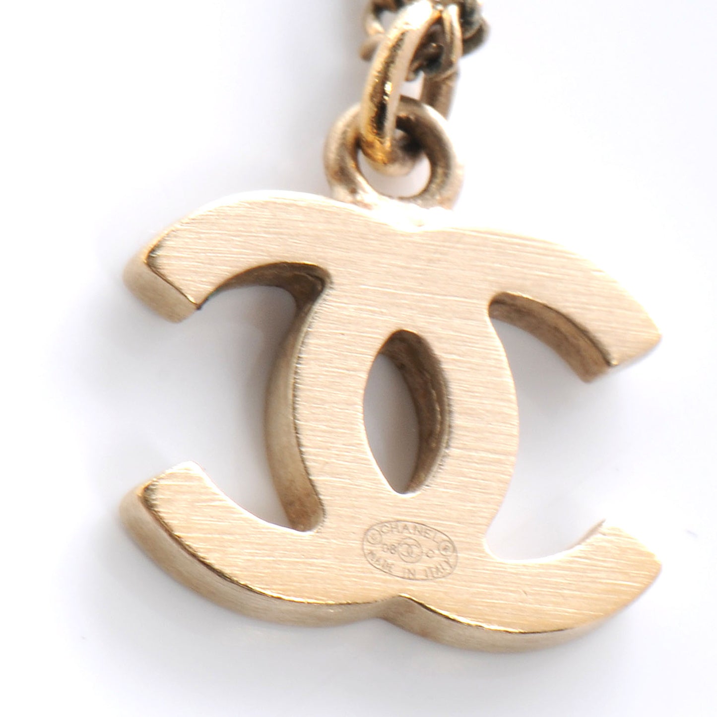 Enamel CC Necklace Black