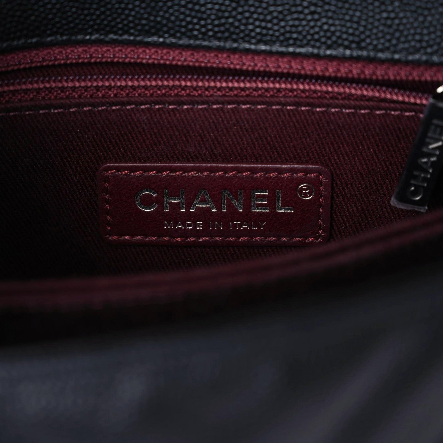 Chanel Caviar Chevron Quilted Mini Coco Handle Flap Black 5 of 9