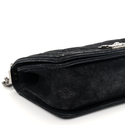 Chanel Nubuck Chesterfield Quilted Medium Celtic Boy Flap Black 8 of 10