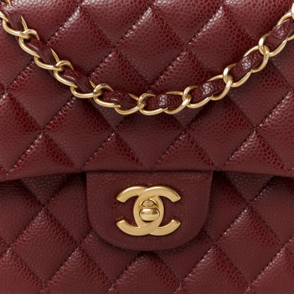 Chanel Caviar Quilted Medium Double Flap Burgundy 9 of 12
