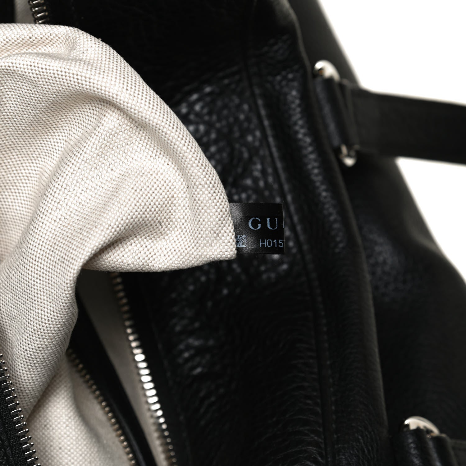 Gucci Pebbled Calfskin Soho Carry On Duffle Black 8 of 15