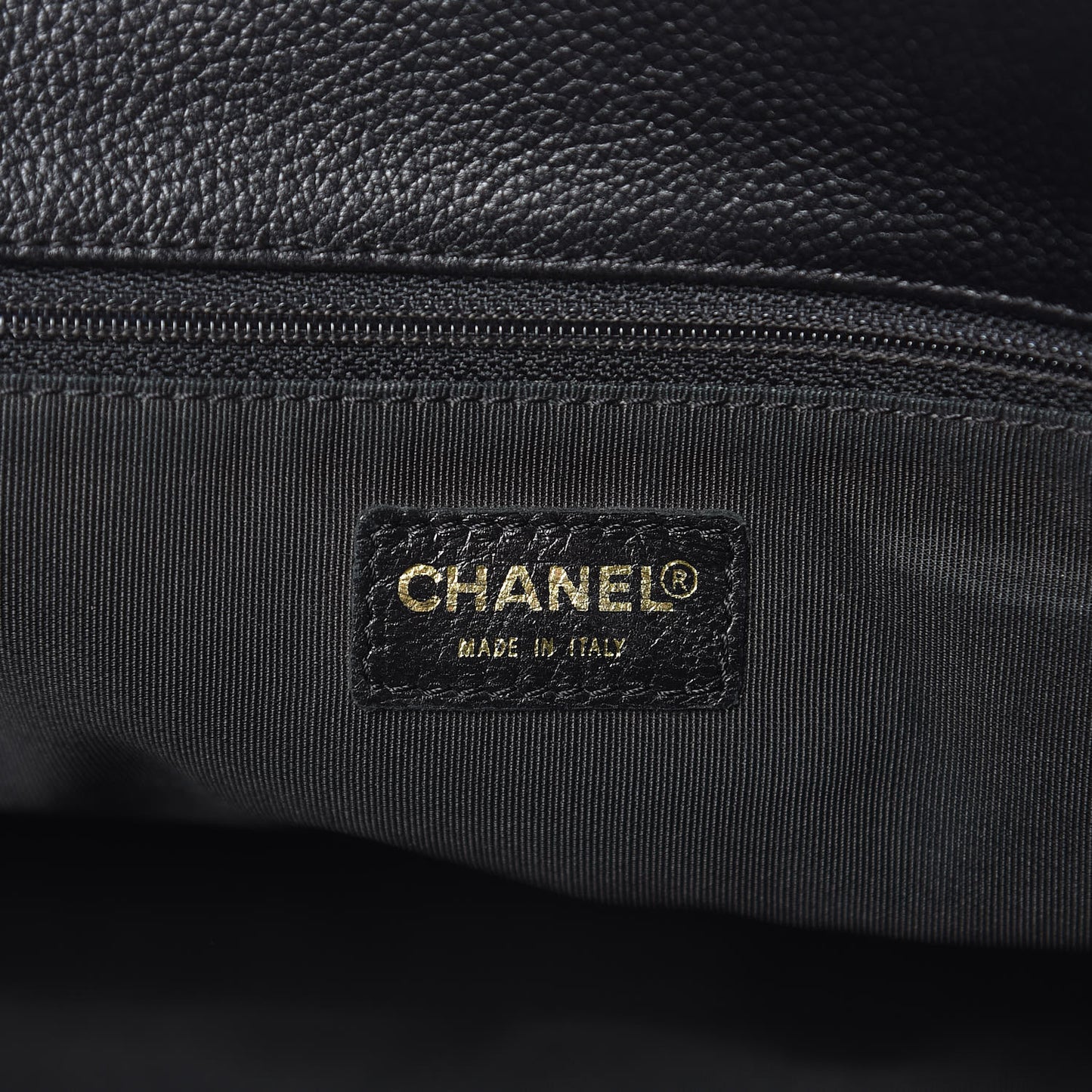 Calfskin Cerf Executive Shopper Tote Black
