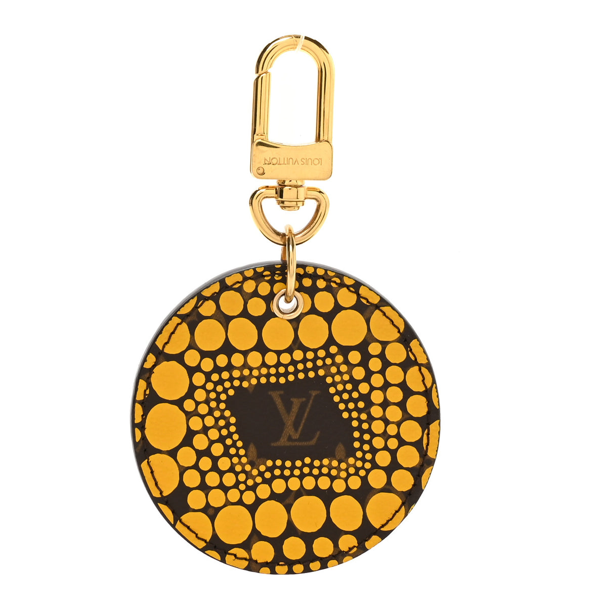 Louis Vuitton Monogram Kusama Town Key Ring Yellow 1 of 5
