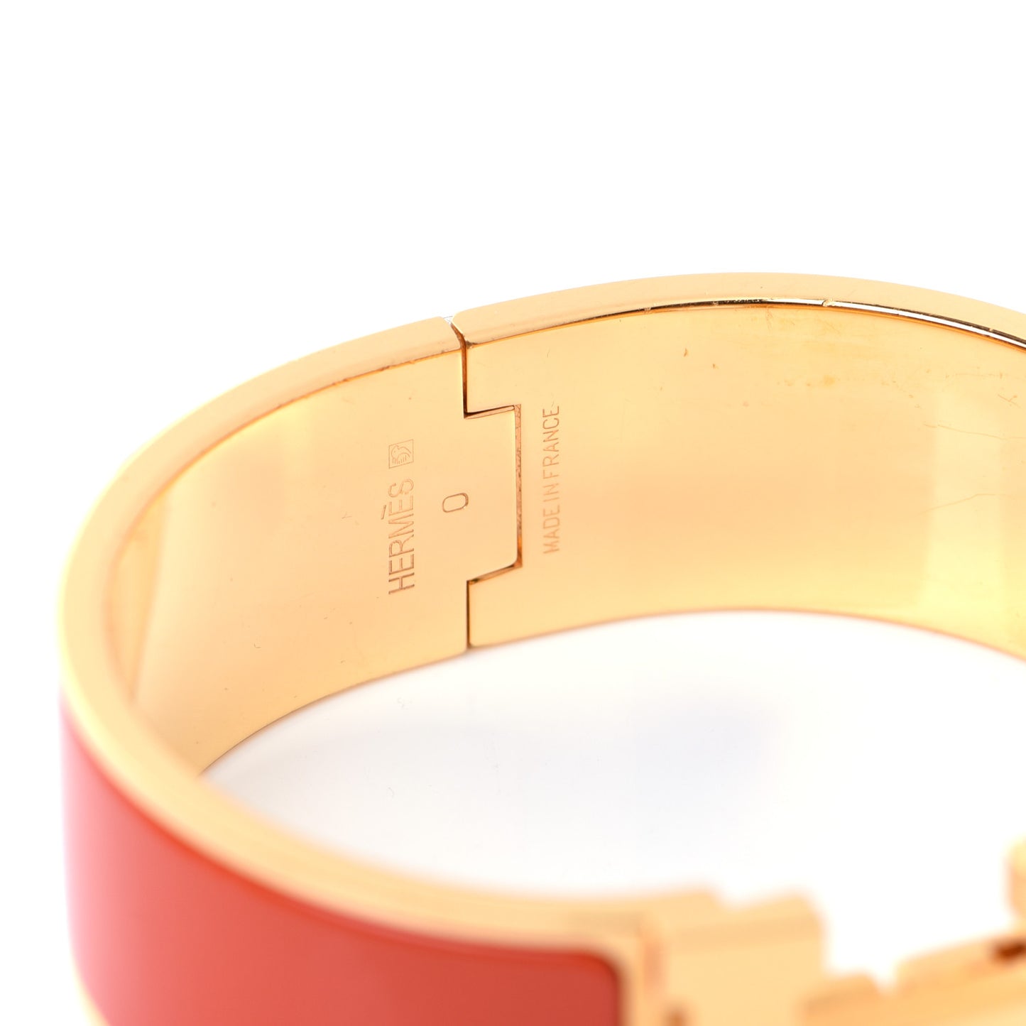 Enamel Wide Clic Clac H Bracelet PM Orange