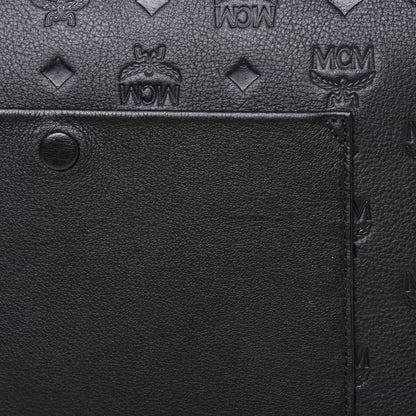 MCM Calfskin Ottomar Monogram Medium Klara Shopper Tote Black 14 of 16