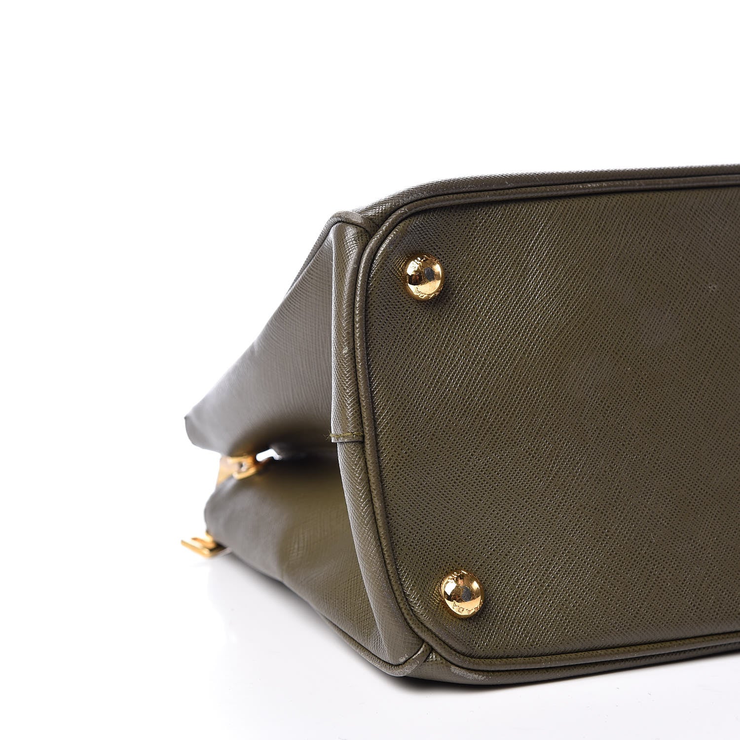 Prada Saffiano Small Galleria Double Zip Tote Militare 5 of 16