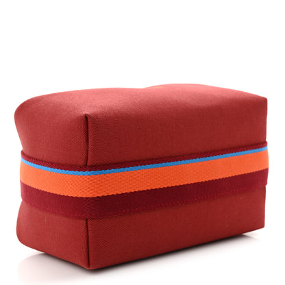 Hermes Cotton Canvas H Pavillon Small Bride-A-Brac Pouch Rouge H 4 of 8